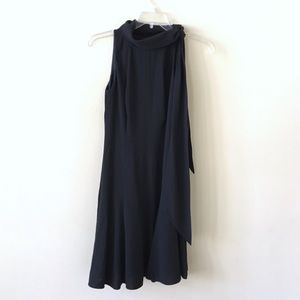 Ralph Lauren Tie-Neck Sleeveless Midi Dress